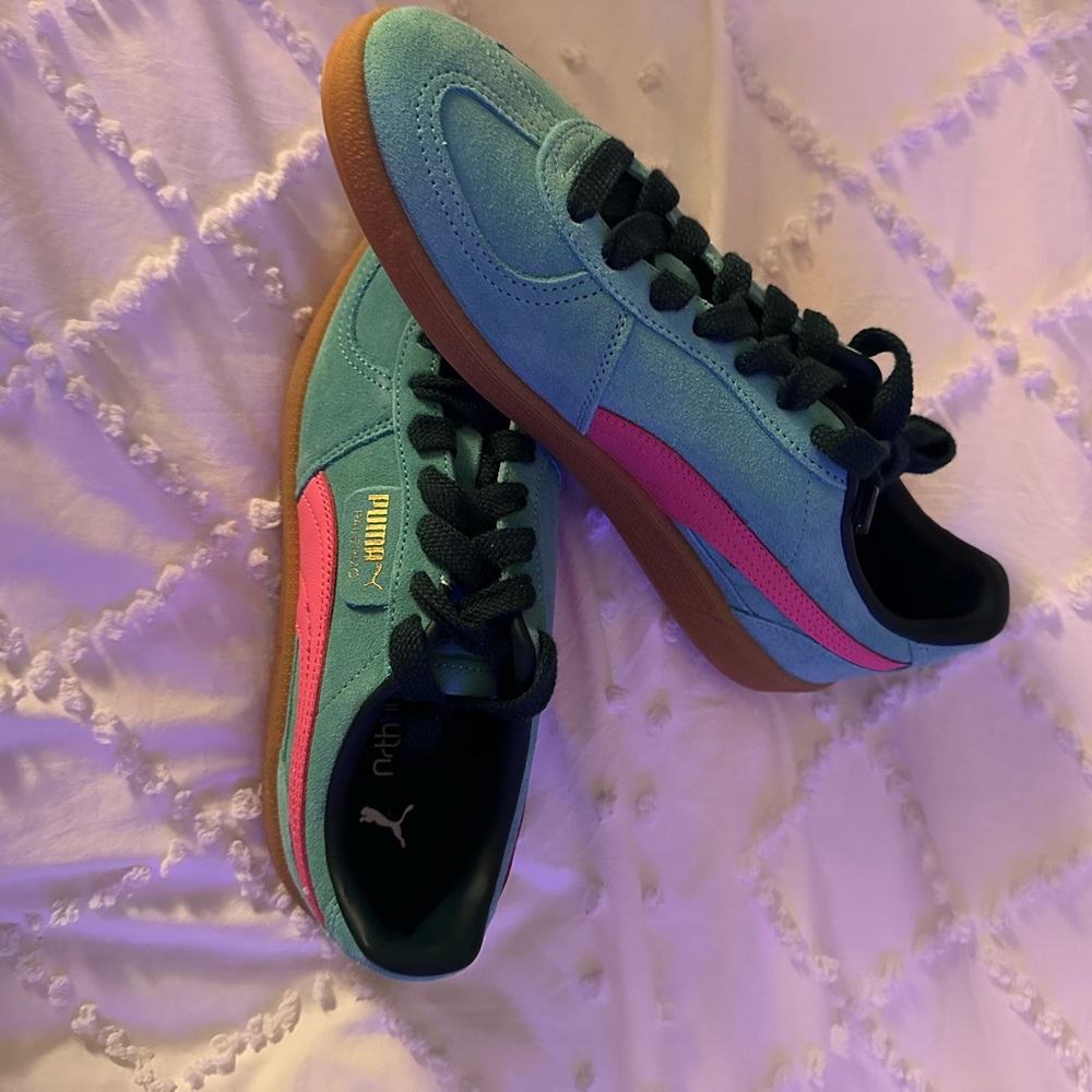 Puma Aqua and Fuchsia Sneakers